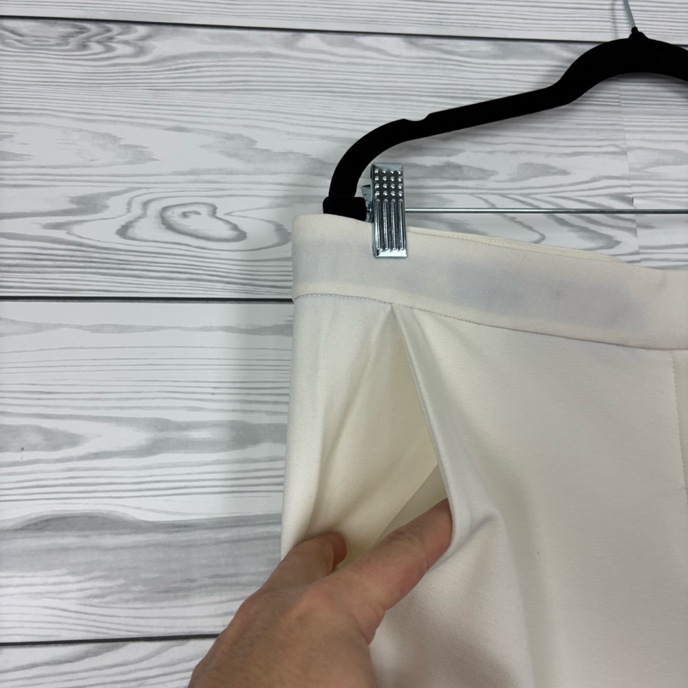 Diane Von Furstenberg Genesis White Ankle Dress Pants Size 14 NWT - Picture 3 of 9
